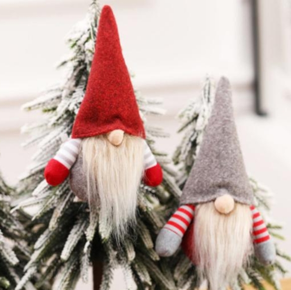 New Christmas Soft Red Santa Gnome Ornament - Picture 2 of 4